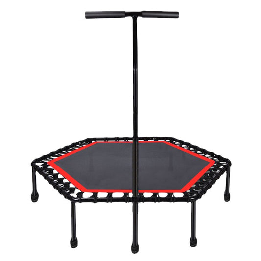 Trampoline with Adjustable Handle Bar for adult Fitness Bungee Rebounder Exercise Jumping Cardio Trainer Workout / Gym Home Strength Training Mini trampoline