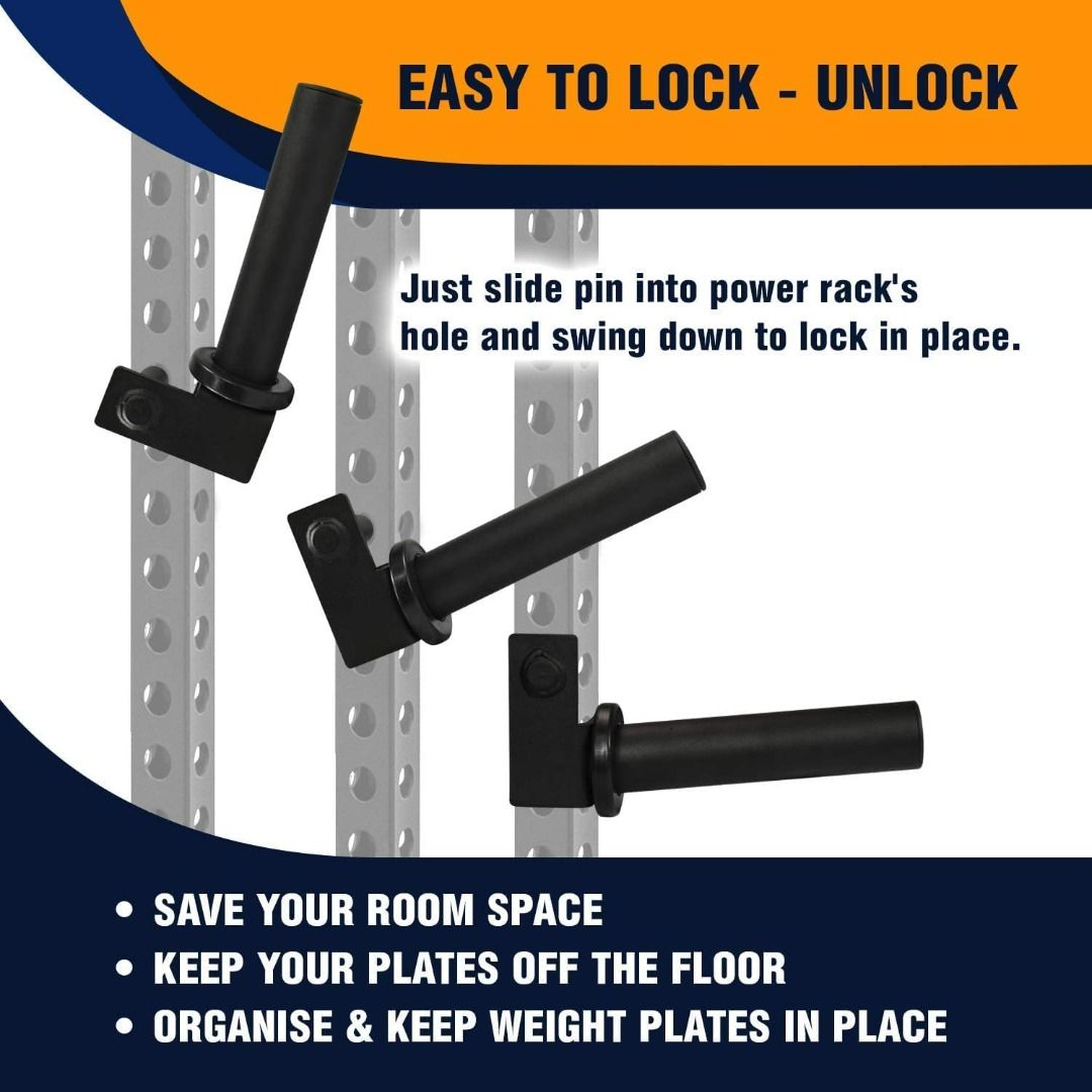 Olympic Weight Plate Holder Power Rack Attachment For Power Rack - Fit 50mm Olympic Weight Plates