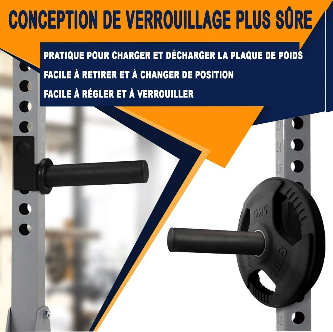 Olympic Weight Plate Holder Power Rack Attachment For Power Rack - Fit 50mm Olympic Weight Plates
