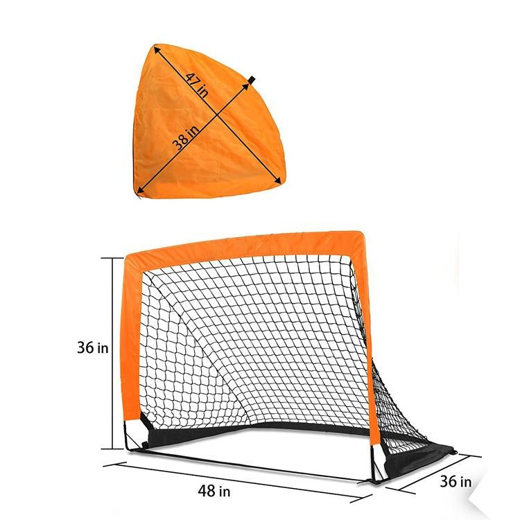 Backyard Soccer Goal - Portable Kids Soccer Net - Pop Up Folding Indoor + Outdoor Goals - 4' x 3'