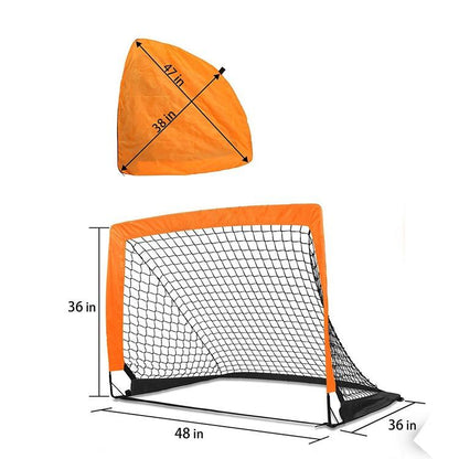 Backyard Soccer Goal - Portable Kids Soccer Net - Pop Up Folding Indoor + Outdoor Goals - 4' x 3'