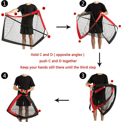 Backyard Soccer Goal - Portable Kids Soccer Net - Pop Up Folding Indoor + Outdoor Goals - 4' x 3'