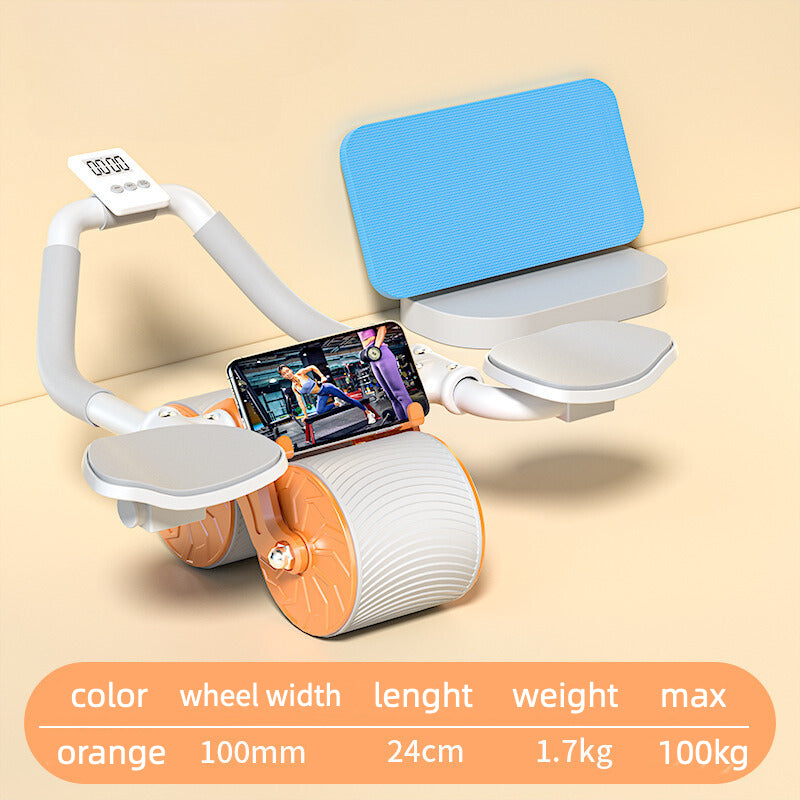 Abs Roller With Timer Multi-Functional Abdominal Wheel Automatic Rebound Abdominal Training Auxiliary ab roller workout