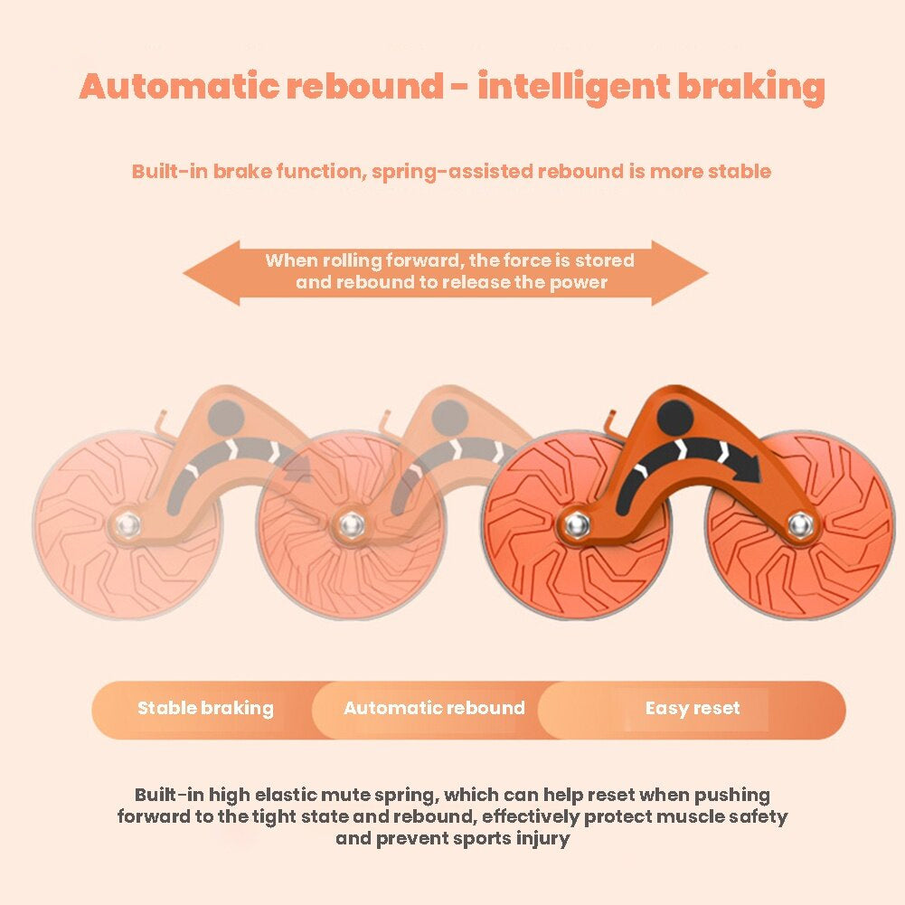 Abs Roller With Timer Multi-Functional Abdominal Wheel Automatic Rebound Abdominal Training Auxiliary ab roller workout