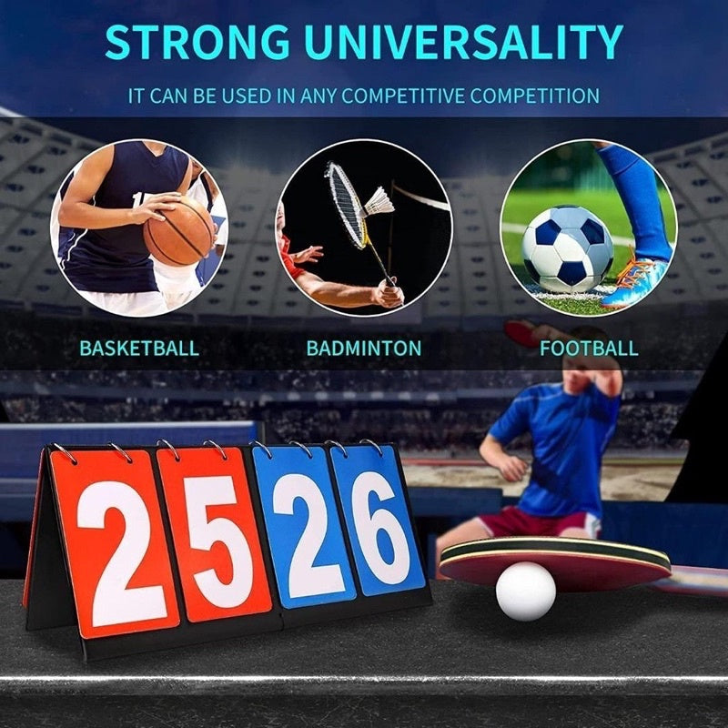 Scoreboard 4 Digit / 6 Digit Score Keeper Score Flipper for Basketball Tennis Sports