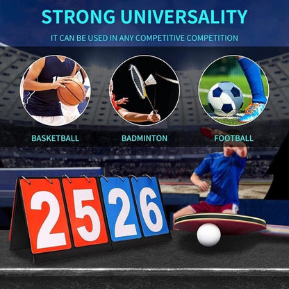 Scoreboard 4 Digit / 6 Digit Score Keeper Score Flipper for Basketball Tennis Sports