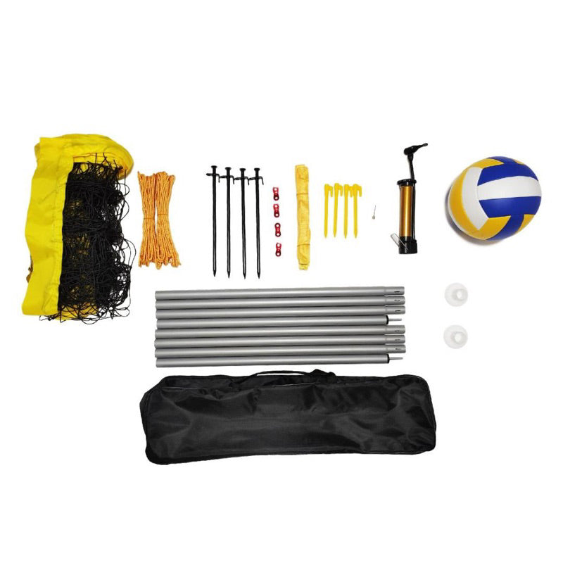 Sports Volleyball Net Sets - Backyard + Beach Portable Volleyball Set for Kids + Adults - Volleyballs + Nets with Poles + Equipment Included - Carry Bag for Storage + Transport