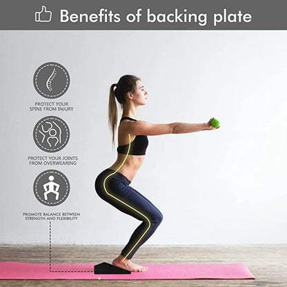 Long Version Squat Wedge Block for Weightlift and Deadlift,Non-Slip Solid Rubber Squat Ramp,Heavy-Duty Squat Platform for Heel Elevated Squats and Calf Raises
