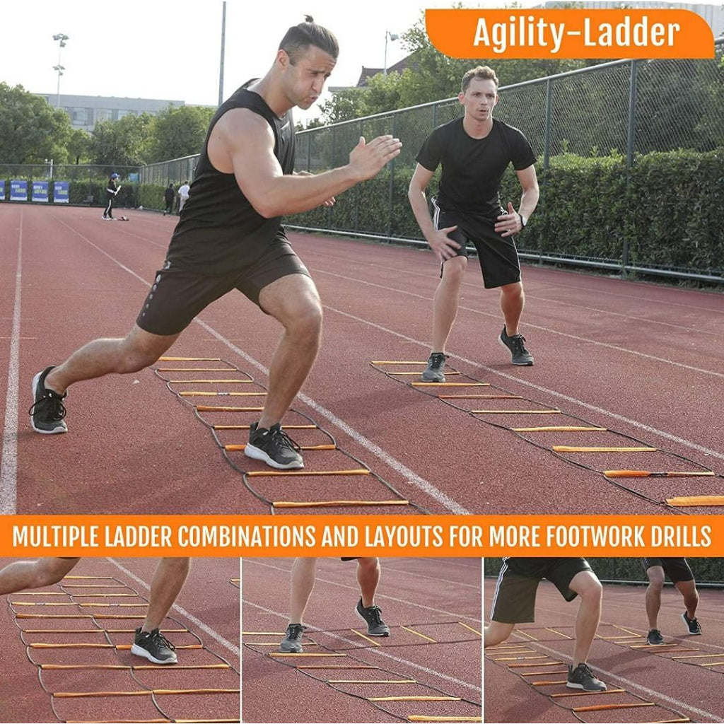 Strofi Agility Ladder, Agility Training Equipment, Soccer Speed Ladder, Football Footwork Ladder, Workout Ladder for Kid Adult, Foldable Instant Set-up