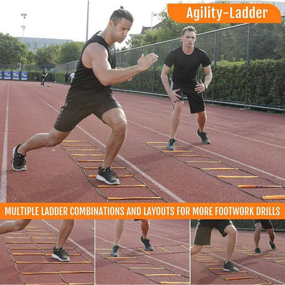 Strofi Agility Ladder, Agility Training Equipment, Soccer Speed Ladder, Football Footwork Ladder, Workout Ladder for Kid Adult, Foldable Instant Set-up