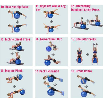 Anti-Burst and Slip Swiss Ball Yoga Ball Fitness Ball Birthing Ball with Quick Pump