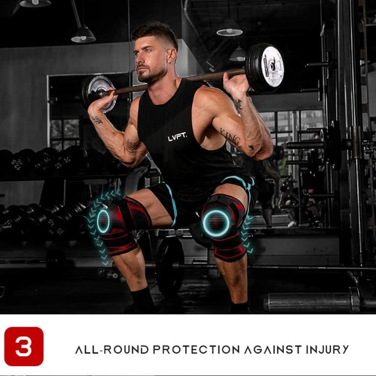 Knee Brace Knee Support Protector Compression Knee Sleeve for Arthritis Meniscus Tear Joint Pain Relief and Injury Recovery Working Out for Men Women