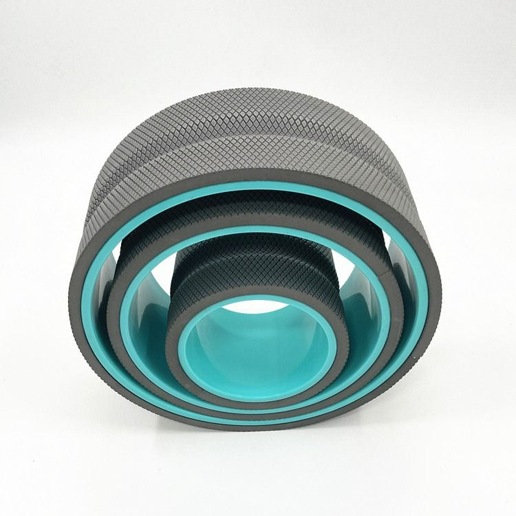 Tula Wheel Foam Roller - Targeted Muscle Roller for Deep Tissue Massage, Back Stretcher with Foam Padding