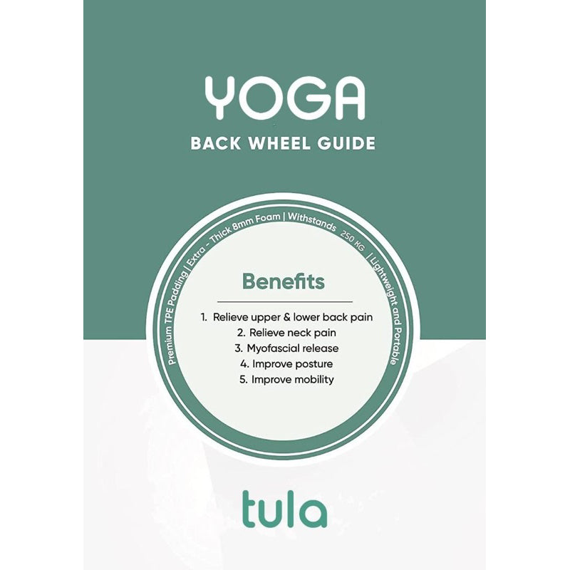 Tula Yoga Wheel for Back Pain - Deep Tissue Massage - Yoga Back Roller Wheel for Back Pain Relief Stretching Myofascial Release Mobility