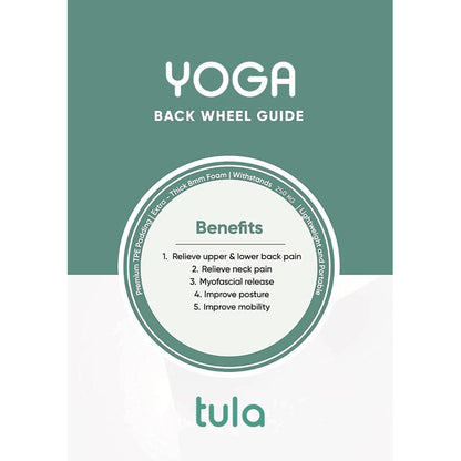 Tula Yoga Wheel for Back Pain - Deep Tissue Massage - Yoga Back Roller Wheel for Back Pain Relief Stretching Myofascial Release Mobility
