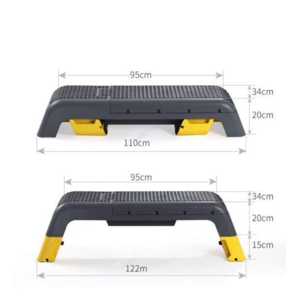 Vimat Foldable Adjustable Aerobic Stepper Deck Dumbell Gym Bench