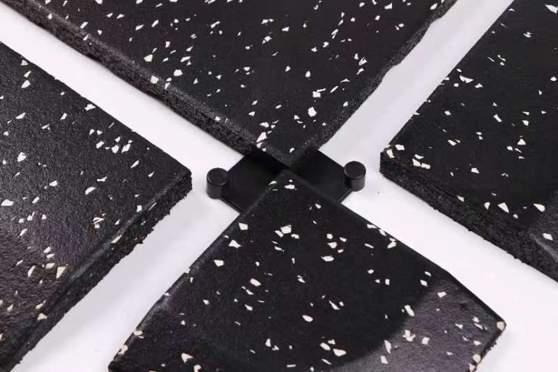 Rubber gym mats High Density EPDM Rubber Tile Mat With Connector 20mm Thickness Crossfit Gym Flooring