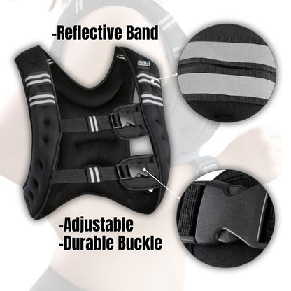 MMB Gileko Weighted Vest Workout 2.5kg/5kg/7.5kg/10kg/12.5kg Body Weight Vest