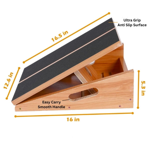 Wooden Slant Board, Adjustable Incline Board Calf Ankle Stretcher