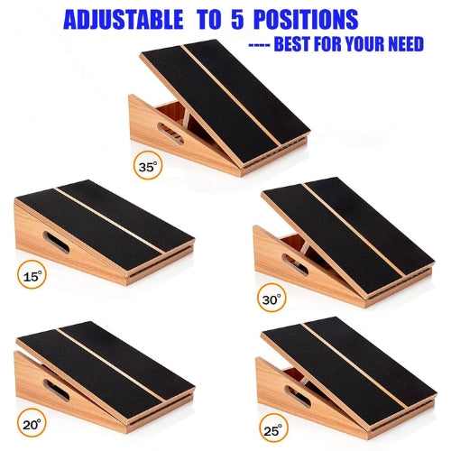 Wooden Slant Board, Adjustable Incline Board Calf Ankle Stretcher