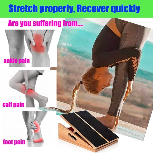 Wooden Slant Board, Adjustable Incline Board Calf Ankle Stretcher