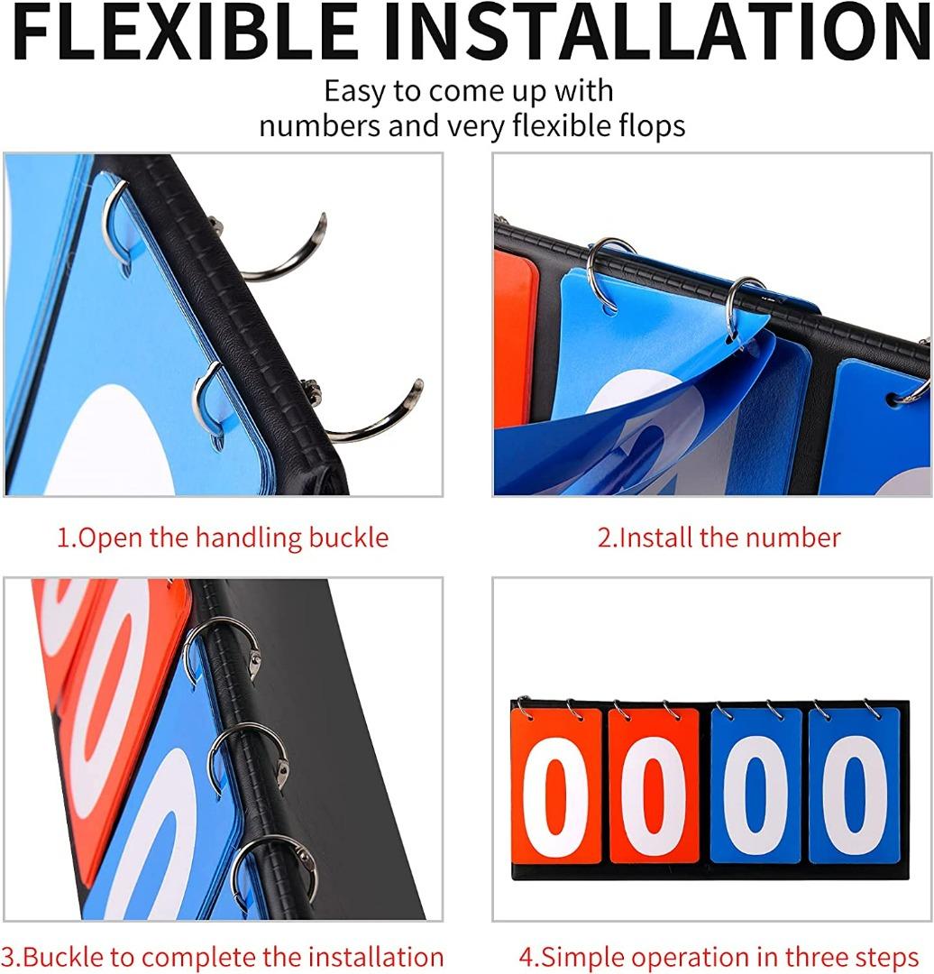 Scoreboard Flipping Counter Board Sports Equipment Digit Basketball Table Tennis Badminton Game Board