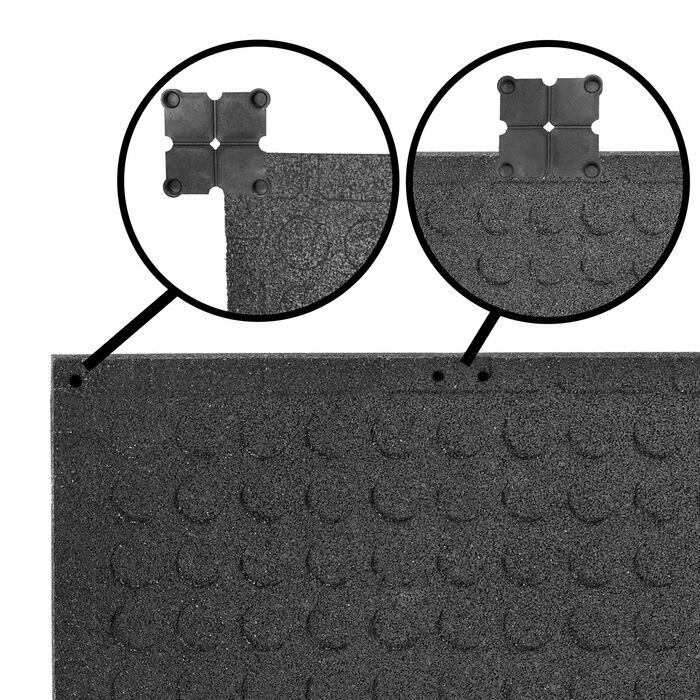 Gym Flooring Tile Connectors Precision Fit Fast and Easy Installation Connector Rubber Gym Floor Mat Lock Heavy Exercise Fitness Equipment Mats Lock