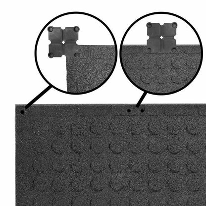 Gym Flooring Tile Connectors Precision Fit Fast and Easy Installation Connector Rubber Gym Floor Mat Lock Heavy Exercise Fitness Equipment Mats Lock