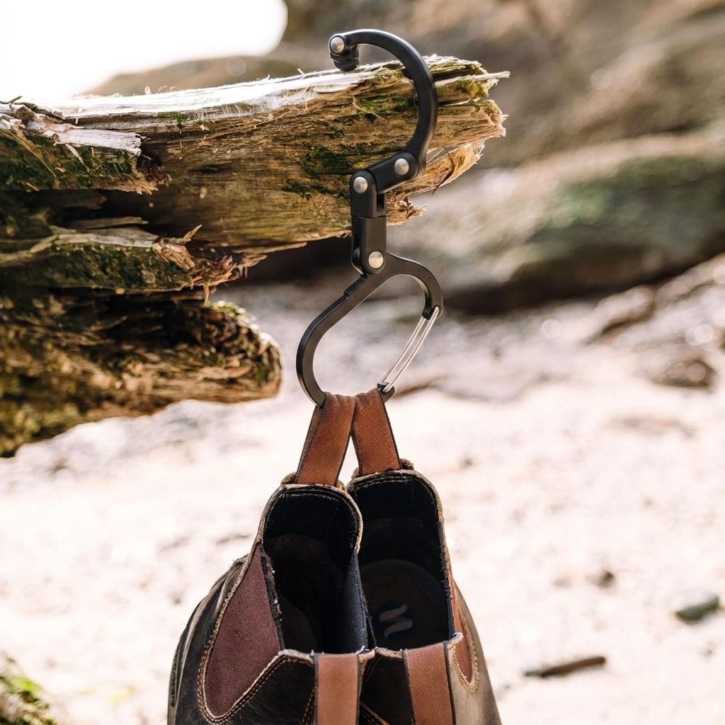Garu Clip 360 – Versatile 3-in-1 Rotating Carabiner & Gear Hook for Hands-Free Storage