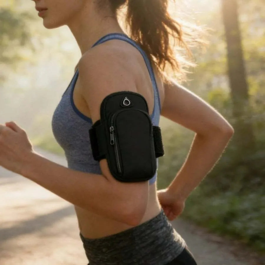 Unisex Running Armband Phone Holder, Arm Pouch Wrist Bag For Outdoor Sports