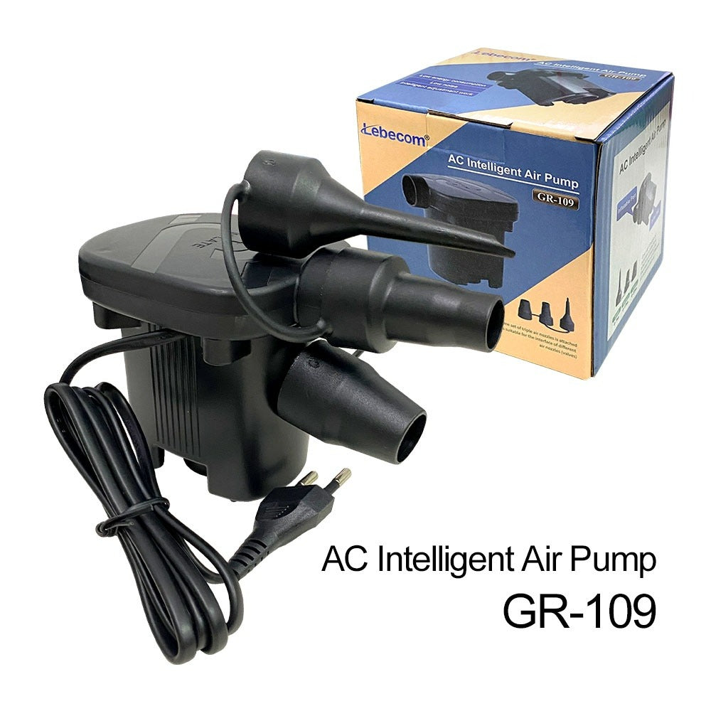Electric automatic compressor pump Lebecom Air Pump GR-109 for inflating air mattresses, balls and Boats 3 adapters 220v From the  mains