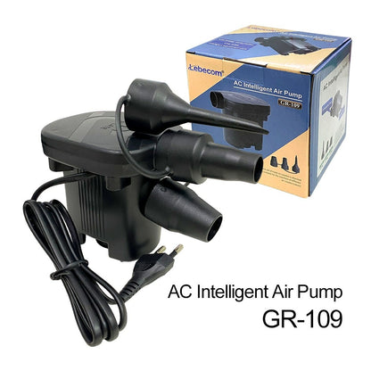 Electric automatic compressor pump Lebecom Air Pump GR-109 for inflating air mattresses, balls and Boats 3 adapters 220v From the  mains
