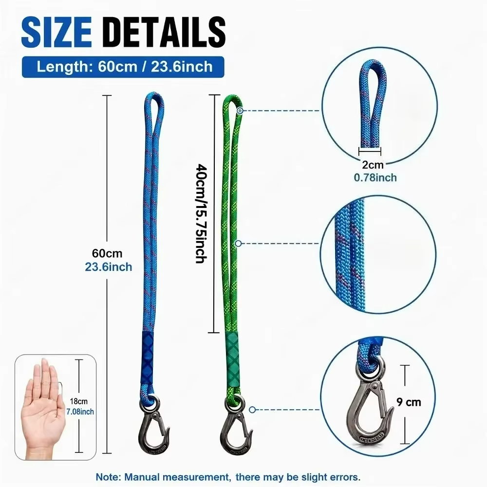 1 PCS Swing Ropes Hammock Extensions, Heavy-Duty Multi-Use Hanging Rope for Outdoor Weatherproof & UV-Resistant Web & Saucer Swings