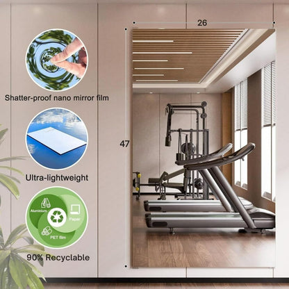 Prismatek Safe Mirror Wall Glassless Lightweight Gym Yoga Studio Preschool Dance Ballet Pilates Custom