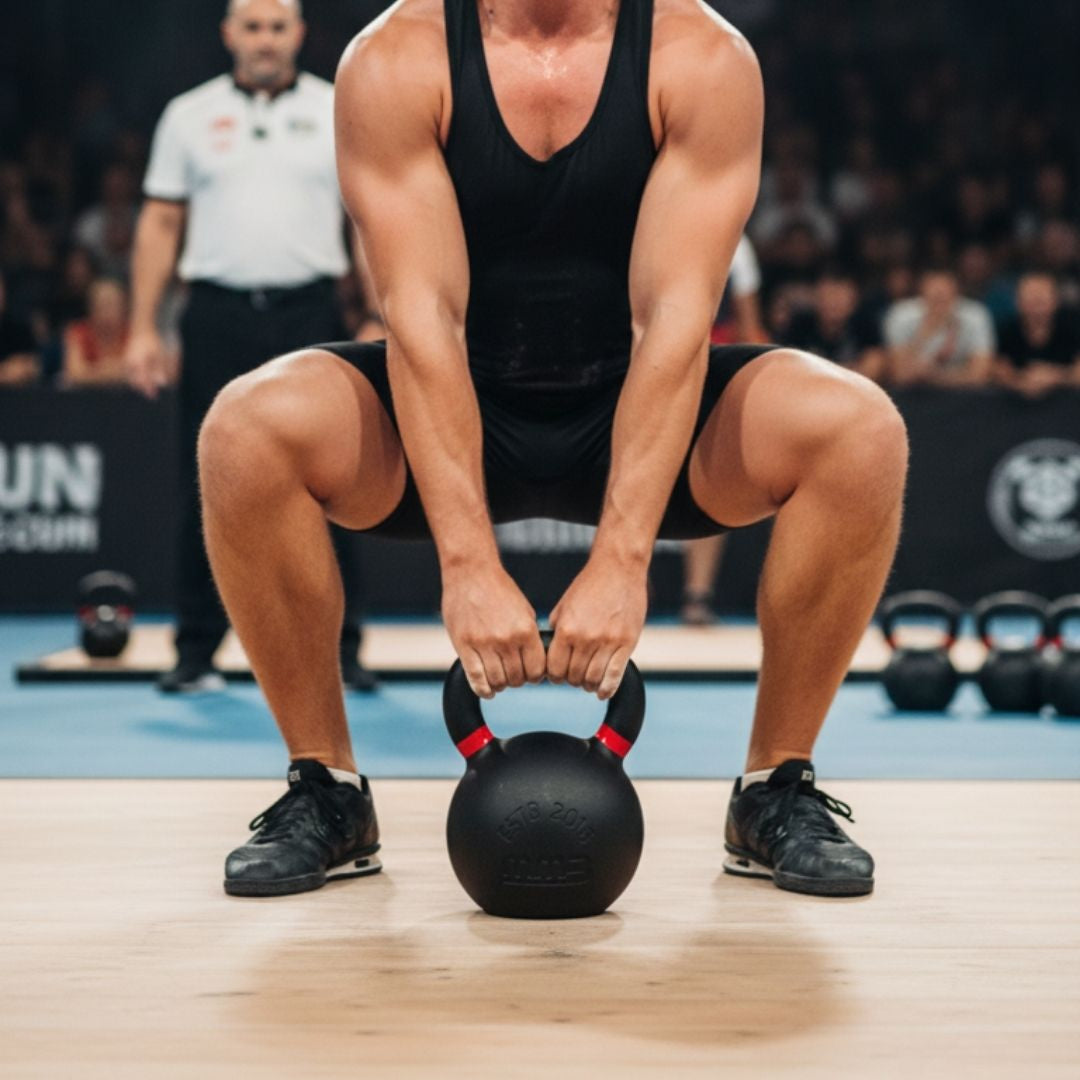 MMB黑色粉末涂层硬式铸铁壶铃