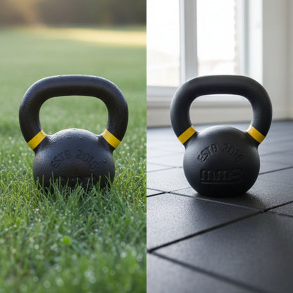 MMB黑色粉末涂层硬式铸铁壶铃