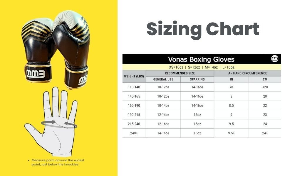 MMB Vonas Gold Leather Boxing Gloves Twin Straps