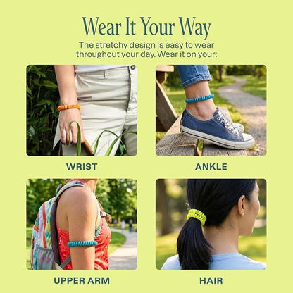 Mosquito Repellent Bracelets Individually Wrapped Mosquito Repellent Bands DEET Free Insect Bug Repellent Wristbands for Adults Kids