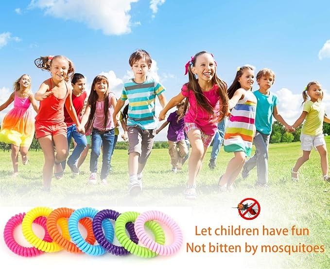 Mosquito Repellent Bracelets Individually Wrapped Mosquito Repellent Bands DEET Free Insect Bug Repellent Wristbands for Adults Kids