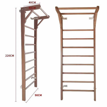 Premium Beech Wood Wall Mount Stall Bar Stahl Bar Wall Bars