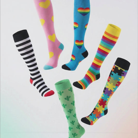 男士及膝压缩袜运动袜 20-30mmHg 水肿 糖尿病 静脉曲张 跑步 女士马拉松压缩袜