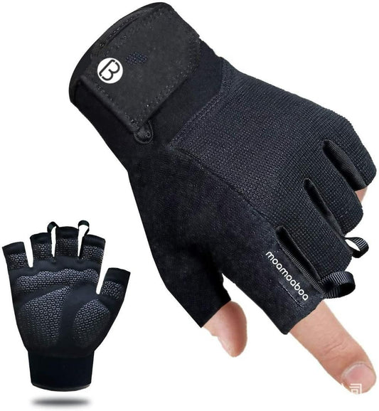 Moamoaboa Workout Gloves for Men and Women, Exercise Gloves for Weight Lifting, Cycling, Gym, Training, Breathable and Snug fit