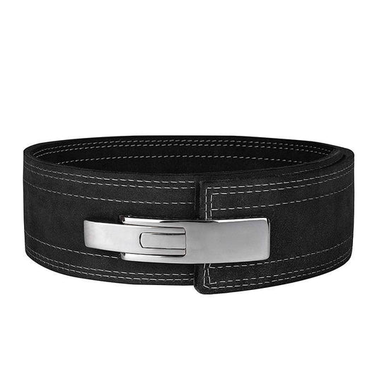 Lever Weight Lifting Leather Belt - 10mm Powerlifting Gym Belts for Men & Women