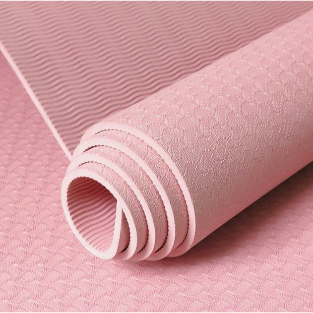 优质6毫米TPE瑜伽垫，男女通用 - 高密度、弹性好、防滑、吸汗