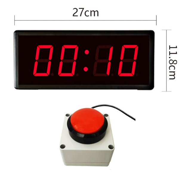 LED Interval Timer Count Down/Up Clock Stopwatch with Remote for Home Gym Fitness with Button start/stop Button