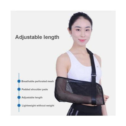 Adjustable Breathable Arm Sling Support Brace, Universal Shoulder Strap Immobilizer