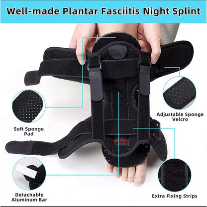 SG Stock Adjustable Night Splint for Plantar Fasciitis Relief Achilles Tendonitis Foot Drop Ankle Foot Arch Support