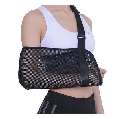 Adjustable Breathable Arm Sling Support Brace, Universal Shoulder Strap Immobilizer